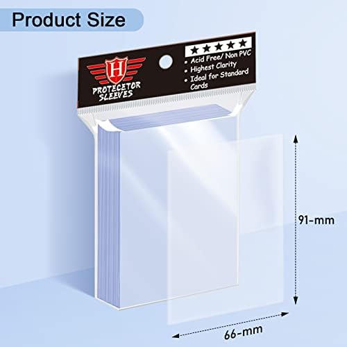 1000 Pcs Card Sleeves Toploaders for Trading Cards, Soft Penny Card Sleeves Card Protectors Plastic Card Holders Fit for MTG, Baseball Card, Sports Cards, Game Card Standard Cards