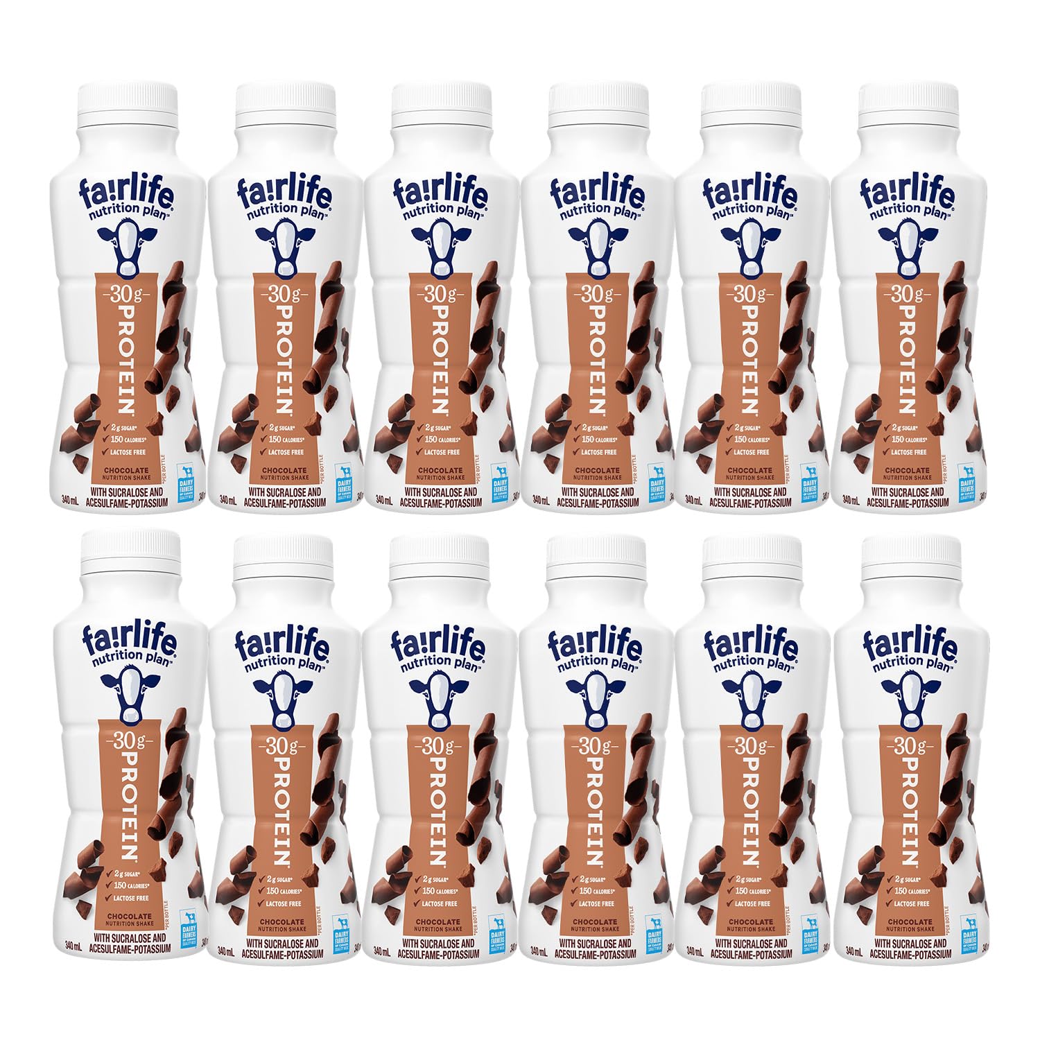 (Pack of 12) Fairlife Nutrition Plan, High Protein Chocolate Shakes 11.5 Fl.o.z | Fairlife Protein Shakes 30g of Protein by World Group Packing Solutions