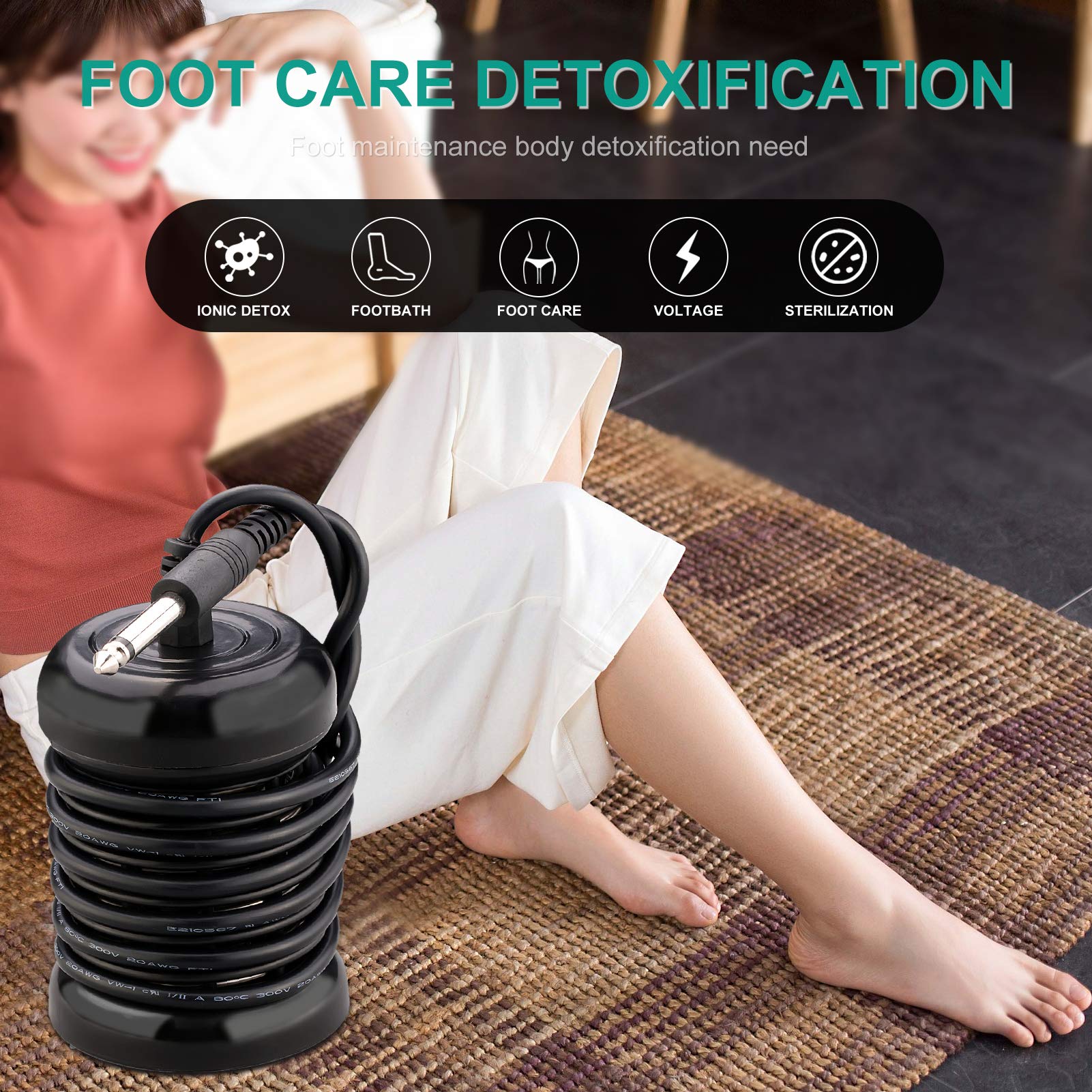 10-Pack Arrays Detox Foot Bath Arrays Round Stainless Steel Aqua Ionic Cleanse Array for Ionic Detox Foot Spa Cleanse Machines (6.35mm Adapter)