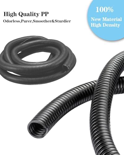 1/2 Inch Wire Loom Split Tubing - 33 ft Cord Protector Electric Wires Covers, Automotive Wire Flexible Conduit, Plastic Wire Cover (1/2"- 33ft, Black)
