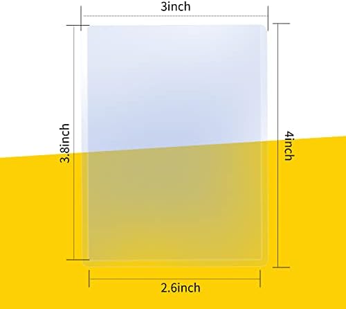 100 Pack 3"x4" Hard Plastic Card Sleeves Top Loaders for Cards, Baseball Card Protectors Hard Plastic, for Baseball Card, Game Cards, Trading Card, and So on