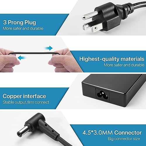 120W 20V 6A AC Charger Fit for ASUS Zenbook Pro 15 Flip Q538E Q528E UX534F Q536F Q537F Q546F Q547F Q506F K570Z K570U Chicony Laptop Charger A17-120P2A ADP-120CD B AC Adapter