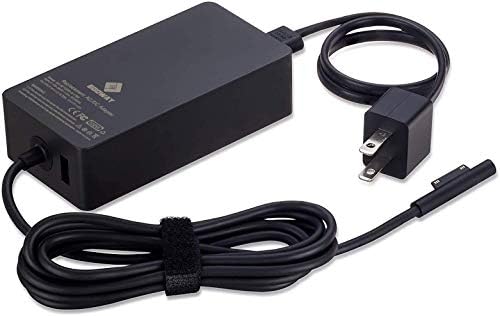 102W 15V 6.33A Power Adapter Charger Compatible with Surface Book 2 1, Surface Laptop 3 2 1, Surface Pro X Pro 7 Pro 6 Pro 5 Pro 4 Pro 3 and Surface Go with Additional USB Port and 6ft Power Cord