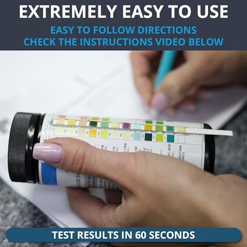 14 Parameter Urine Test Strips for Urinalysis | 100 Strips - Urine Testing Kit for Kidney, Liver, UTI, Keto Diet, Ketosis, Hydration, Proteinuria - RBC, PRO, BIL, PH, SGR, CRE, KET, SG +6 More