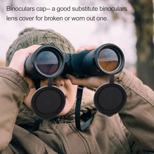 10x42 Optics Binocular Caps,Eyepiece Cover Binoculars,Objective Lens Cap Binoculars,Objective Lens Caps Rubber Waterproof Binoculars Protective Covers