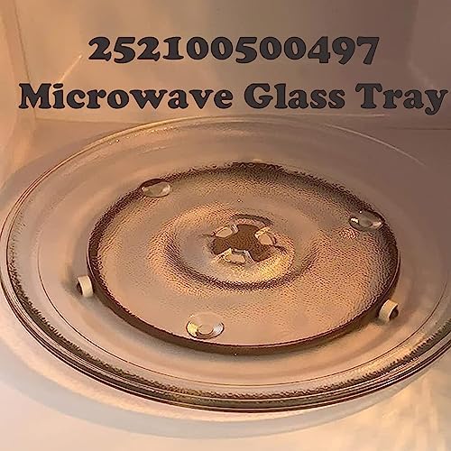 10 1/2 Inches Replacement Microwave Glass Plate Compatible with Hamilton Beach 252100500497, HB-P90D23, Microwave Glass Turntable Compatible with GE, Sunbeam, Emerson P23, Replace Part #252100500497