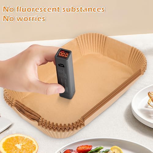 120pcs Air Fryer Liners Disposable for Ninja FG551/DG551/IG651/IG601 Foodi Smart XL Indoor Grill, Unbleach Parchment Paper Sheets with Oil Brush for Ninja Foodi Grill