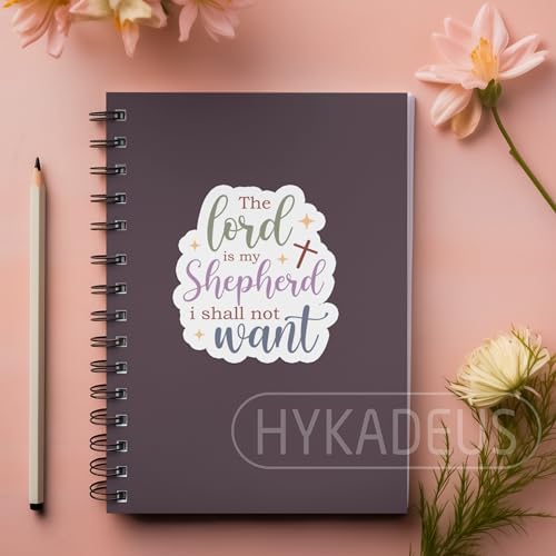 (3Pcs) The Lord is My Shepherd Sticker Cross Sticker Religious Faith Sticker God Sticker Christian Sticker, Waterproof Vinyl Decals for Books Laptops Phone, Water Bottles Tumblers, 3 x 2.7 Inch