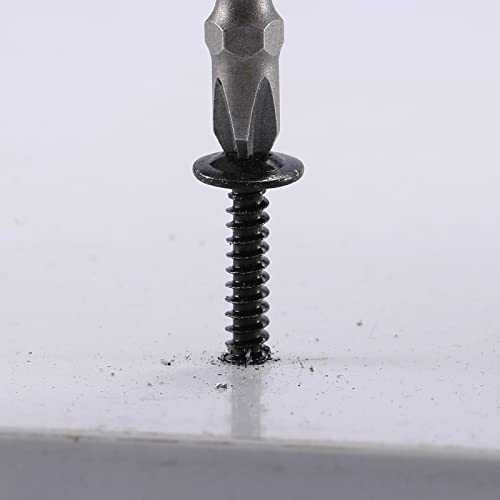 #8 x 1-1/2" Sheet Metal Screws 100Pcs 410 Stainless Steel Truss Head Fast Self Tapping Screws Black Oxide by SG TZH