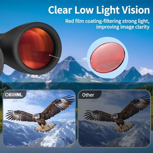 12x50 HD Binoculars for Adults High Powered with Upgraded Phone Adapter, Large View Binoculars with Clear Low Light Vision, Lightweight IPX7 Waterproof Binoculars for Bird Watching,Hunting,Travel
