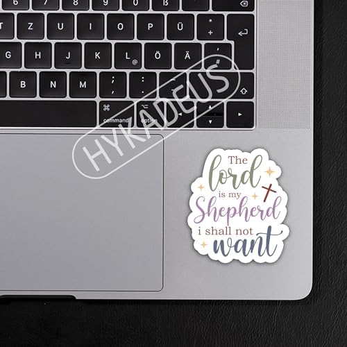 (3Pcs) The Lord is My Shepherd Sticker Cross Sticker Religious Faith Sticker God Sticker Christian Sticker, Waterproof Vinyl Decals for Books Laptops Phone, Water Bottles Tumblers, 3 x 2.7 Inch