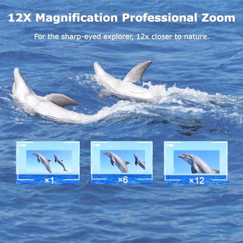 12x50 Monocular Telescope for Adults, High Powered HD Compact Monoculars Portable Handheld Telescope with BAK4 Prism FMC Lens, Waterproof Monoculars for Bird Watching Hiking Hunting Traveling Camping