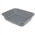 1 Pack of Extra Large Cat Litter Box (ABS Material), Low Entry Senior Litter Pen for Geriatric Kitty Big Cats, Jumbo Pet Safe Litter Boxes Tray for Indoor Pets Potty (Gray, 24" L x 20" W)