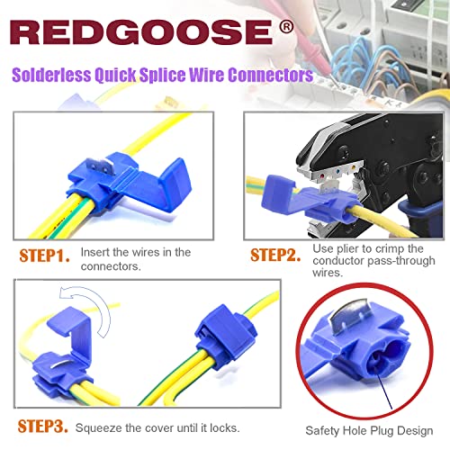 120PCS Solderless Quick Splice Wire Connectors, 22-10 AWG Electrical Wire Connector,Terminals Assortment Kit