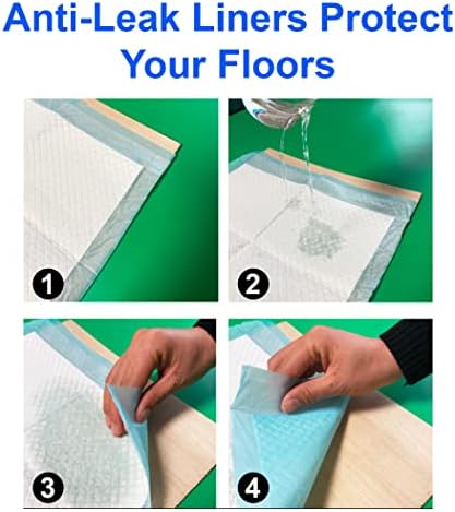 (100 Pads) CalPalmy Ultra Absorbency Pet Toilet Training Pads 18" x 13" Moisture Locking Technology Turns Liquid into Gel - Perfect for Rabbits and Guinea Pigs