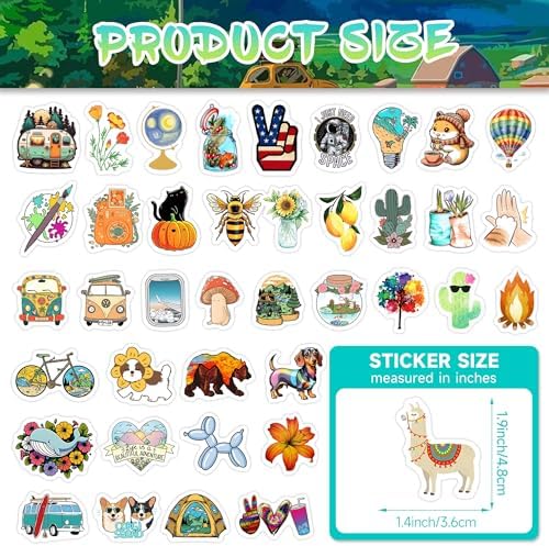 100 Pcs Cartoon Mixed Water Bottle Stickers for Kids, Glow in The Dark Cute Mixed Vinyl Waterproof Laptop Decals, Phone Case Skateboard Helmet Mug Scrapbook Decoration, Adults, Kids and Teens