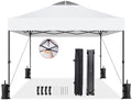 10x10 Portable Canopy Tent, Waterproof and UV-Resistant Pop-Up Gazebo for Outdoor Events, Camping, and Beach Trips - Frost White