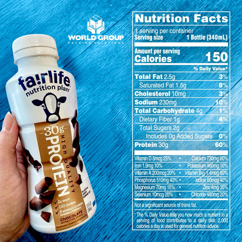 (Pack of 12) Fairlife Nutrition Plan, High Protein Chocolate Shakes 11.5 Fl.o.z | Fairlife Protein Shakes 30g of Protein by World Group Packing Solutions
