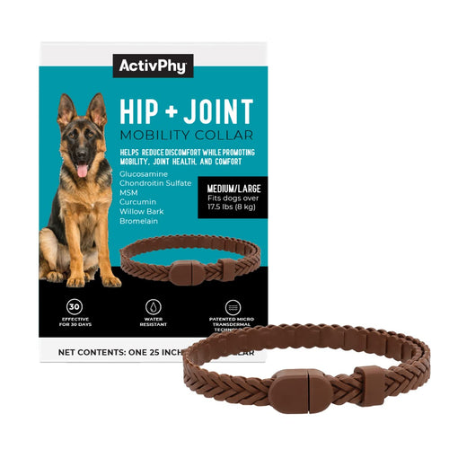 (2) ACTIVPHY Hip + Joint Mobility 1-Collar for Dogs, MEDIUM/LARGE