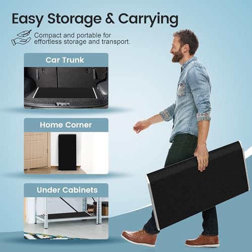 15.4" L x 32" W Threshold Ramp for Doorways, Portable, Anti-Slip Ramps for Wheelchairs for Home, 700 LBS Load Capacity, Aluminum Door Ramp and Curb Ramp for Scooters, Power Chairs, Walkers