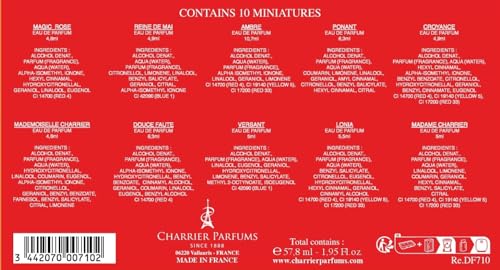 10 Eaux de Parfum Luxurious Gift Box - 57.8 ml - Made in Provence, France