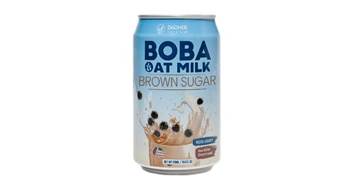 (Pack of 24) DaoHer Oat BOBA - Brown Sugar Oat BOBA, BOBA Ready-To-Drink, Vegan Bubble Tea || No.1 Canned BOBA || Bubble Milk Tea Ready-To-Drink