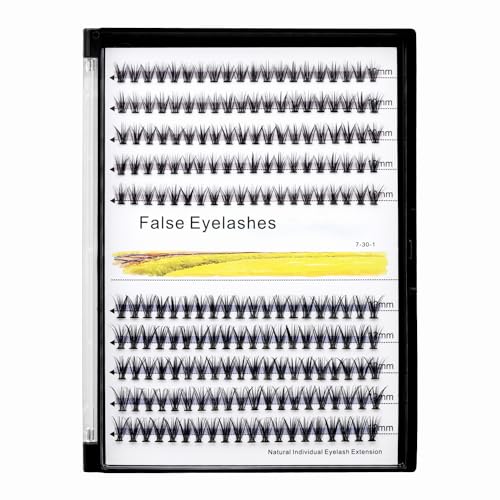 10+12mm Mixed 12+14mm Mixed Tray Mink Eyelash Extension Natural 3D Russian Volume Faux Eyelashes Individual 20D Cluster Lashes Makeup (16mm+18mm Mixed)