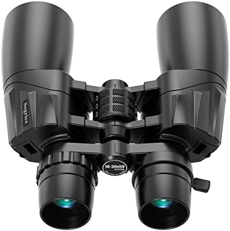 10-30x50 Zoom Binoculars for Adults, High Powered Military Binoculars for Bird Watching Traveling Hunting Concerts with Large View,BAK4,FMC Lens,Clear Low Light Vision at Night…