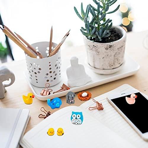 100 Pcs Mini Resin Animals Tiny Miniature Animals Small Duck Figures Tiny Resin Trinkets Marine Aquarium Ornaments Dollhouse Decorations for DIY Tank Potted Garden Landscape Accessory