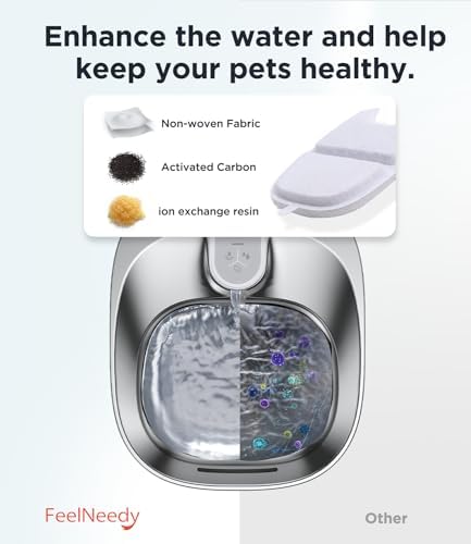 10 Pack Filter Replacement Cat Water Fountain for FEELNEEDY 4L Wilreless Cat Water Fountain (YPD-C004P, YPD-C004S)