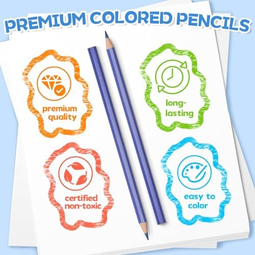 144 Count Colored Pencils for Kids, 12 Pack Colored Pencils Bulk in 12 Vibrant Colors, Pre-sharpened Color Pencils, Bulk Coloring Pencils School Supplies for Teachers, Classroom Prizes, Art Supplies