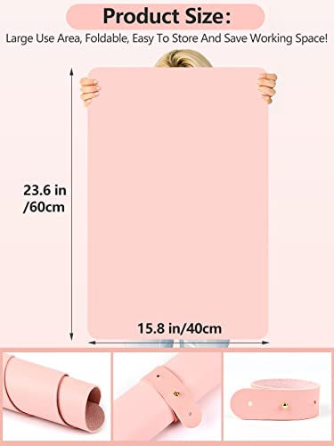 (MAT ONLY) Nail Art Table Mat, Nail Arm Rest Pad for Acrylic Nails, Soft Microfiber PU Leather Nail Mat for Table, Foldable Nail Hand Rest Pillow Manicure Pad, Acrylic Nail Desk Mat for Nail Cushion