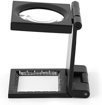 10 x 28 mm Triple Folding 10x Magnifying Glass Zinc Alloy Magnifying Glass with Scale