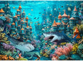 1000 Piece Puzzle for Adults, Sea King Castle Jigsaw Puzzle, Impossible Puzzles Game, Interlock Perfectly No Dust, Home Decoration Puzzle, Gift for Friends Parents Kids Couples