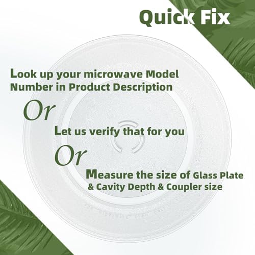 15.75" Microwave Turntable Plate Compatible with Whirlpool W11373838 W10832238 W11340343, 15-3/4 inch Replacement Microwave Glass Plate for KitchenAid 461967721091