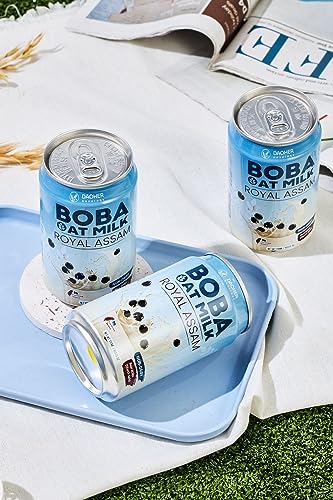 (Pack of 24) DaoHer Royal Assam Oat BOBA || No.1 Canned BOBA || Bubble Milk Tea Ready-To-Drink || Vegan