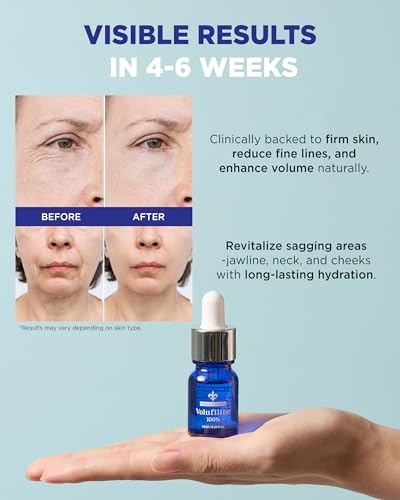 100% Volufiline Serum Skincare – Advanced Firming & Lifting Facial Ampoule from France Sederma, Intense Hydration & Skin Rejuvenation for Youthful, Perfect for Layering & DIY, 0.33 fl.oz (10ml)