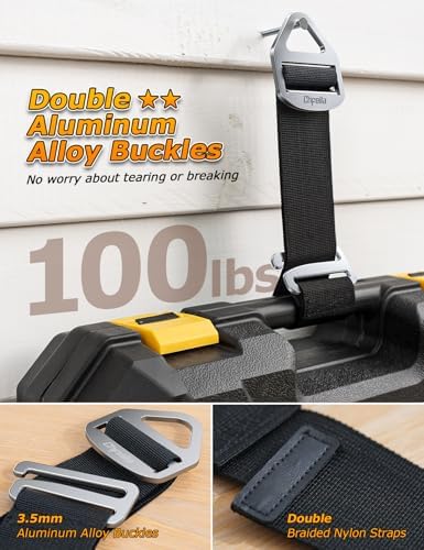 10 Pack One Hand Operation [1s Tighten by Gravity] Adjustable Extension Cord Organizer Holder, Hose Rope Storage Straps Wrap for RV Shed Workshop Garage Organization, Gadgets Tools Gifts for Dad Men