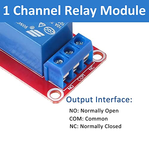 10pcs DC 5V Relay Module 1 Channel Relay Switch Relay Board with Optocoupler Isolation Support High or Low Level Trigger