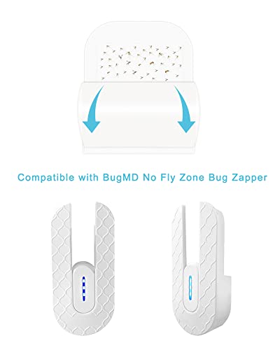 12 Pcs Refill Glue Pads Compatible with Bug md No Fly Zone Bug Zapper, Sticky Pads for Bug Catcher Plug in Fly Traps Indoor Insect Trap