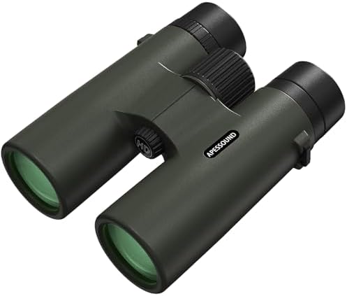 10x42 Binoculars - HD Optical System, Fully Multi-Coated Lens and BAK4 Prism, IPX7 Nitrogen-Filled Waterproof, Fogproof, Shockproof, Rubber Armoring, Tripod Adaptable, with Carrying Bag