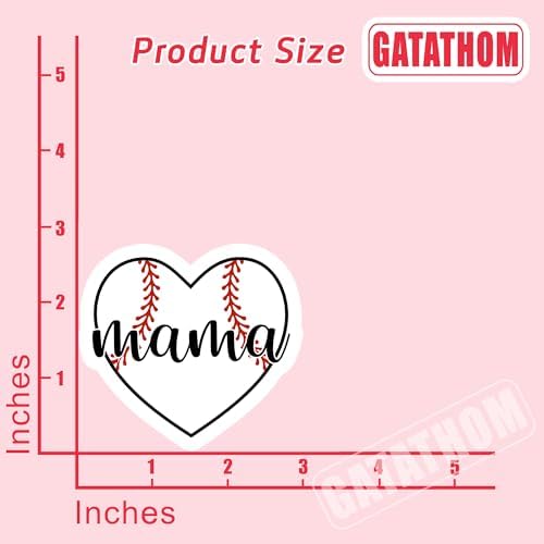 (3Pcs) Baseball Mama Sticker Baseball Mom Sticker Baseball Mom Accessories Baseball Stickers Baseball Decal, Waterproof Vinyl Decal for Books Laptops Phones Tumblers Water Bottles, 3 x 2.8 Inch