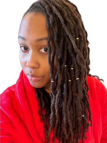 10 Stainless Steel Hair Beads for Loc Braids Twist and Natural Hair, Loc Beads, Dreadlock Hair Accessories, Loc Jewelry (8mm, Gold)
