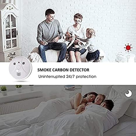 1 Pack Combination Smoke and Carbon Monoxide Detector Battery Operated, Travel Portable Photoelectric Fire&Co Alarm for Home, Kitchen