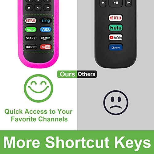 (Pack of 2) RC280 Remote Compatible with All Roku TV Remote wr Covers,for TCL Roku/Onn Roku/Hisense Roku/Element/Sharp/Haier/Hitachi/LG/Sanyo/JVC/Magnavox/RCA/Philips/Westinghouse Roku Series Smart TV
