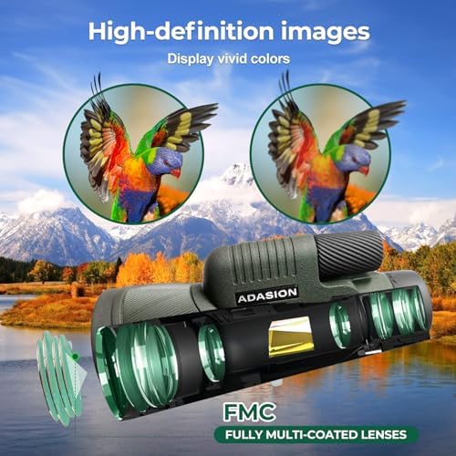 12x42 HD Binocular(1pack) and 12x56 HD Monocular(1pack) with Universal Phone Adapter - High Power with Super Bright and Large for Bird Watching Hunting Outdoor Sports Travel