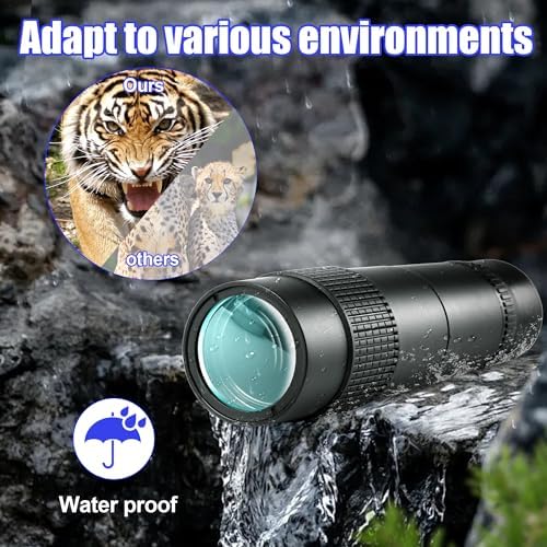 10-300x40 Military Telescope - Monoculars for Adults High Powered, Compact Monocular Telescope for Hunting, Star Gazing, Bird Watching, Travel (Smartphone Adapter & Tripod Include)
