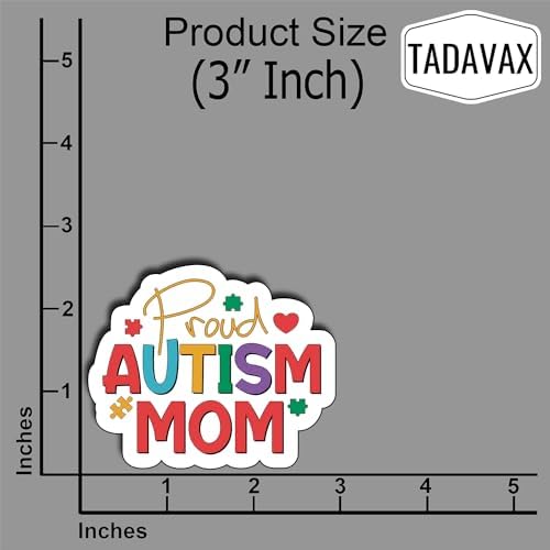 (3Pcs) Proud Autism Mom Sticker, Autism Mom Car Decals, Mama Proud Autistic Sticker, Autism Car Sticker Decal for Laptop Phone Water Bottles Kindle Gifts Lover Boys Girls Grandma Autism 3"x2.8'' Inch