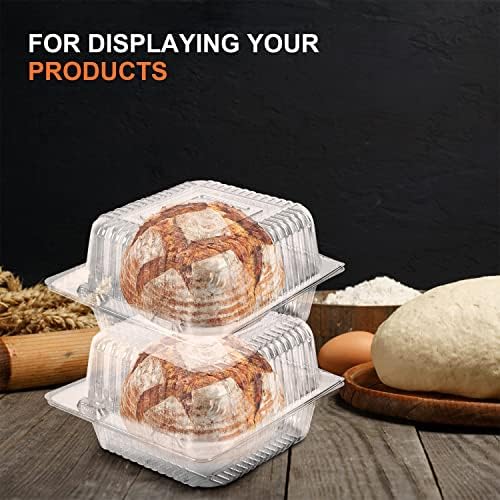 140 Pcs Clear Plastic Take out Containers,Disposable Clamshell Dessert Container with Lid, for Salads, Pasta, Sandwiches (5x4.7x2.8 in).